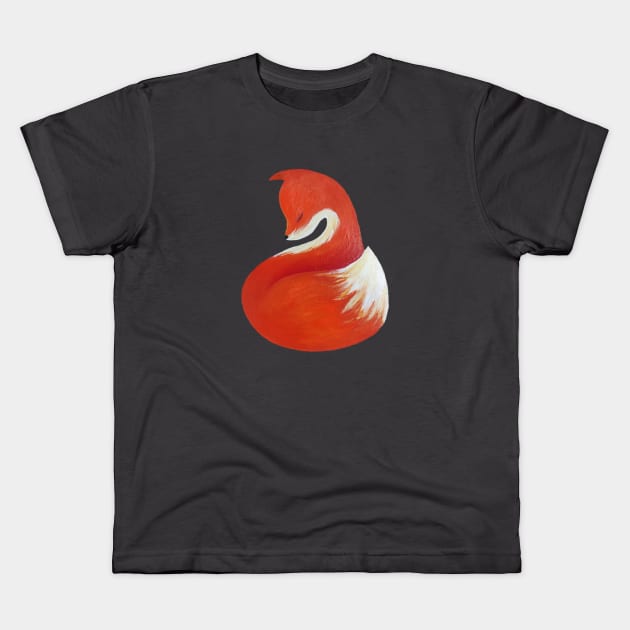 The Sleeping Fox Kids T-Shirt by TatersonAndCo